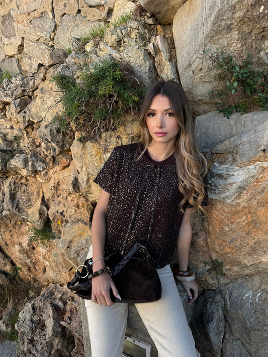 Gilet « Shiny » chocolat