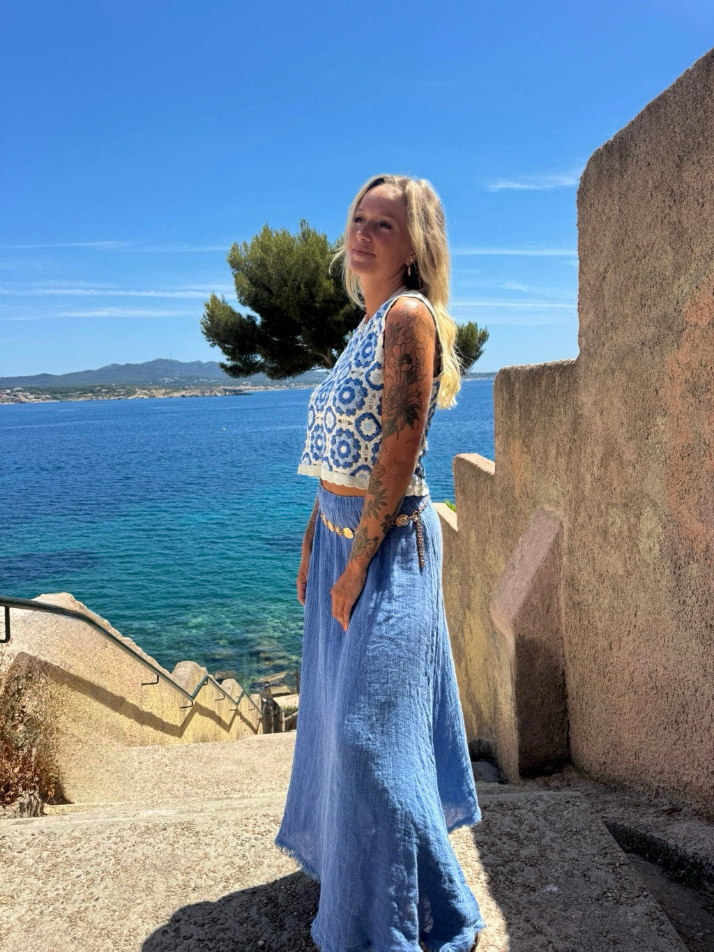Jupe « Isa » bleu