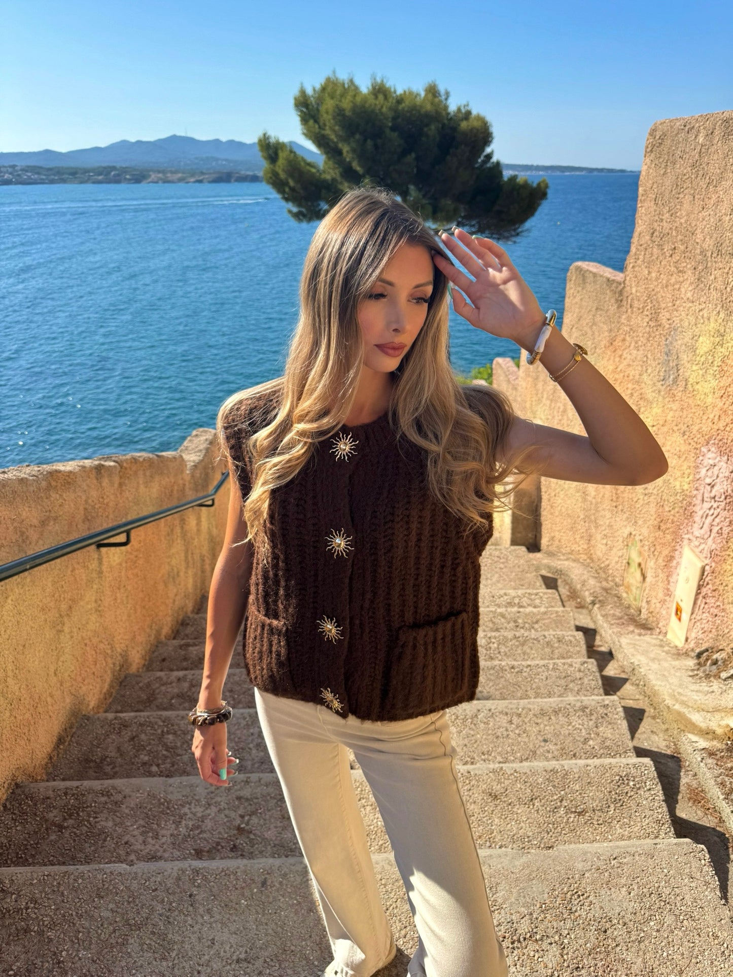 Pull « Sunshine » chocolat
