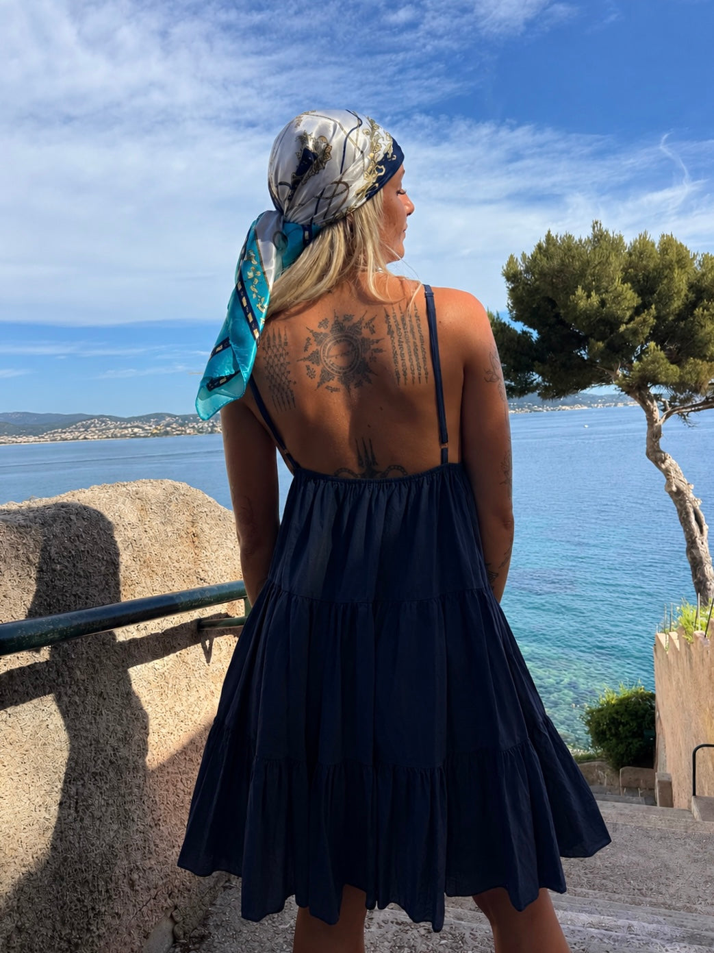 Robe « Sunset » bleu marine courte