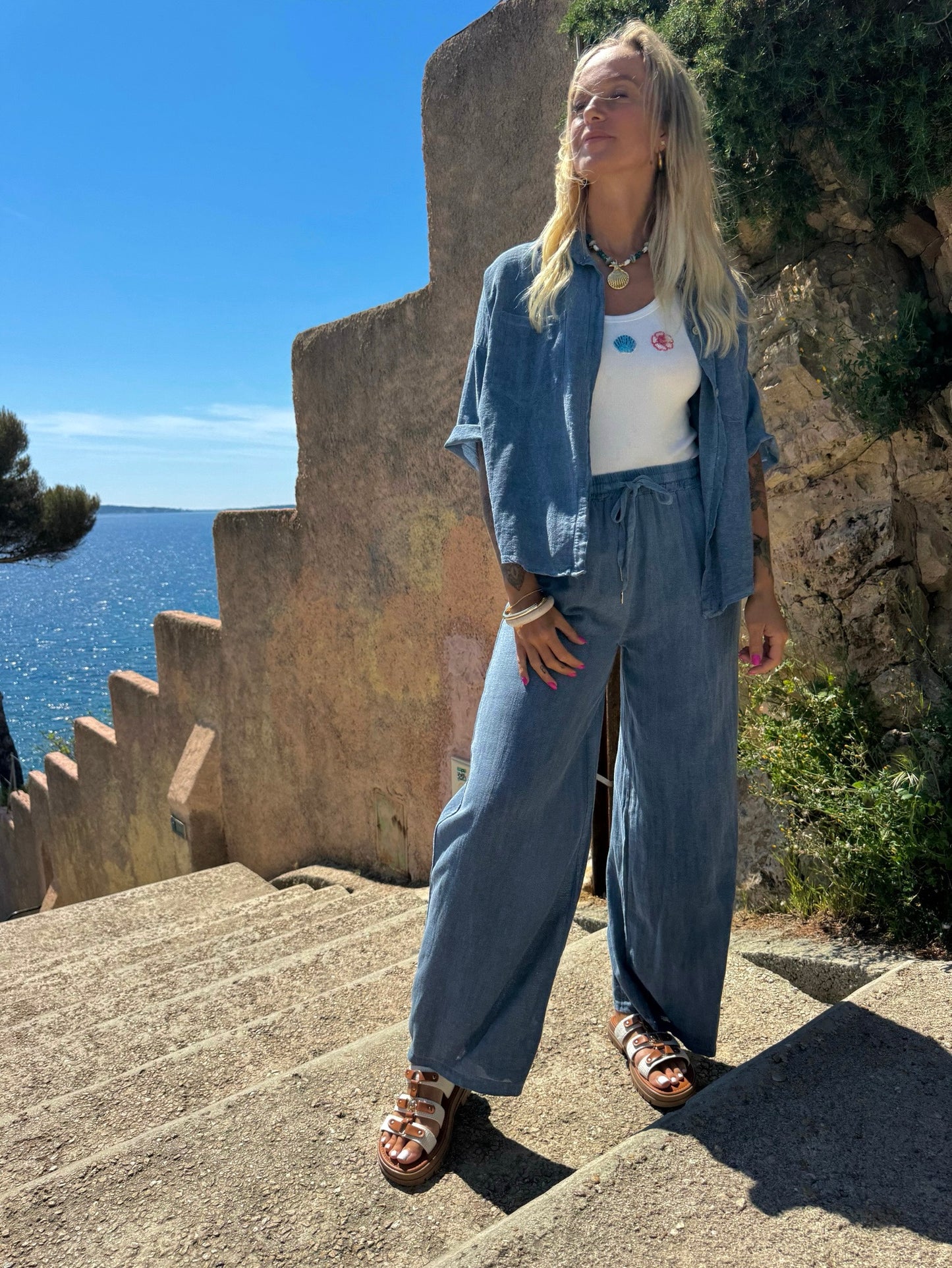 Chemise « Elynn » bleu jean
