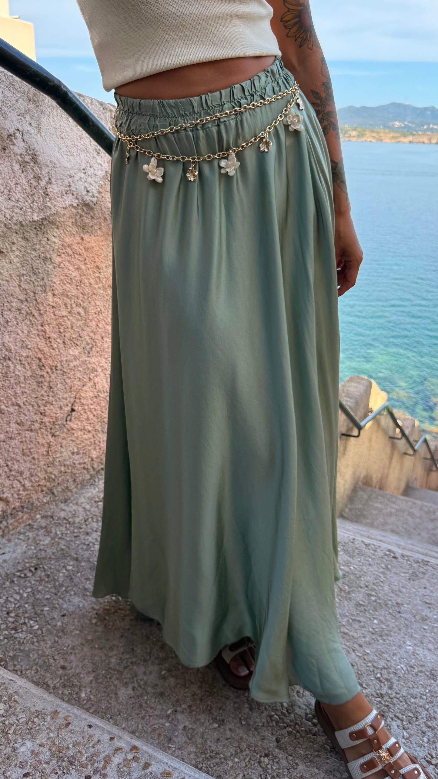 Jupe « Serena » kaki