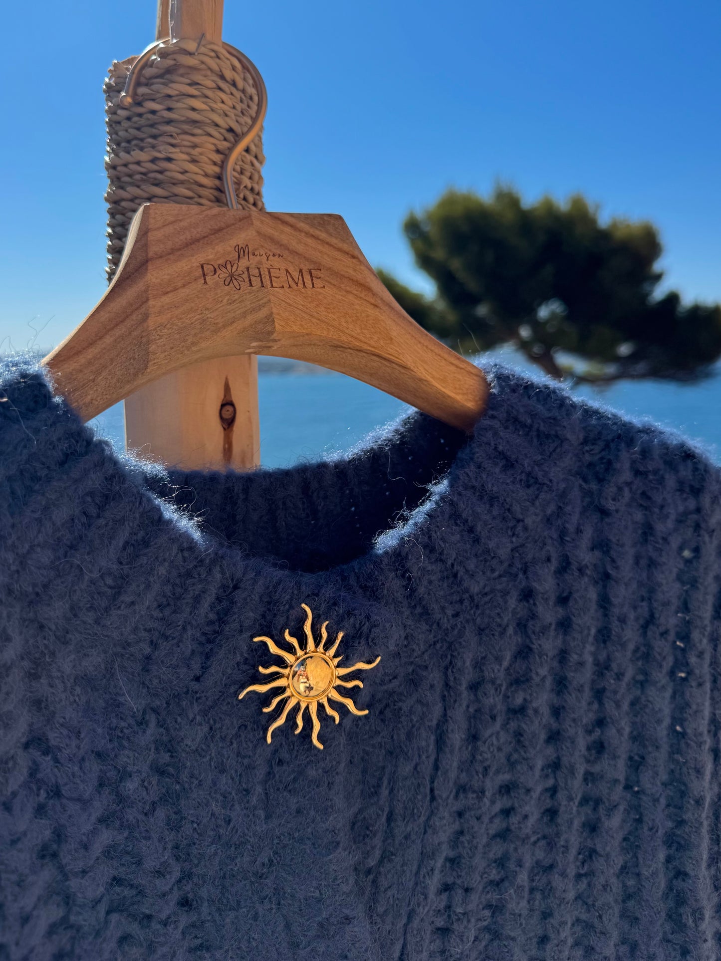 Pull « Sunshine » bleu