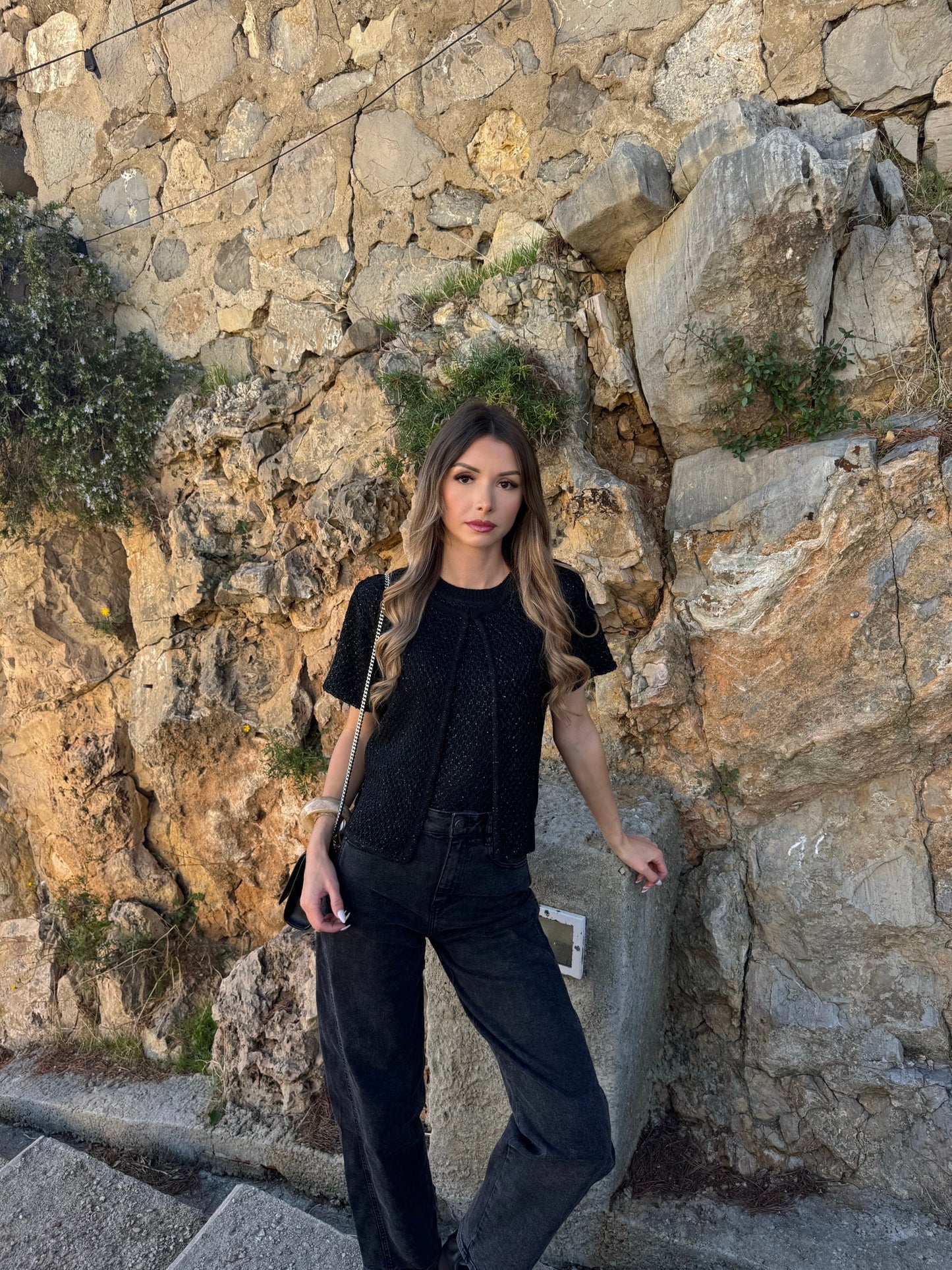 Ensemble « Shiny » noir