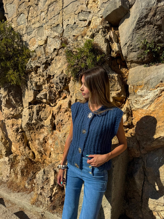 Pull « Sunshine » bleu