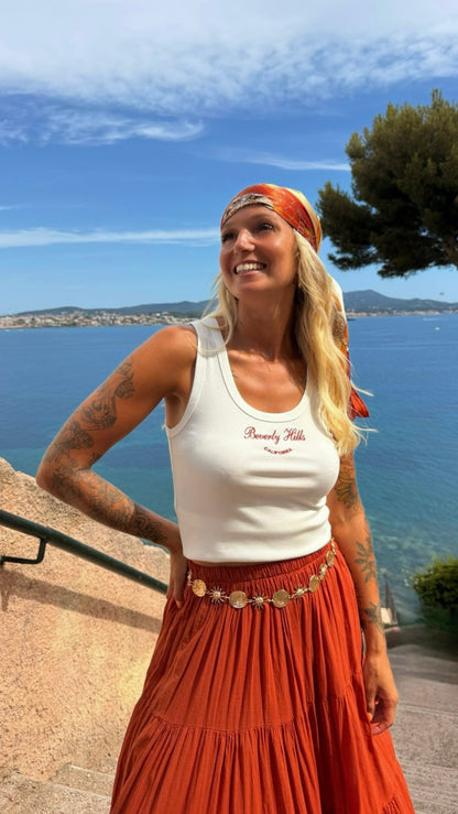 Top « Beverly Hills » rouge