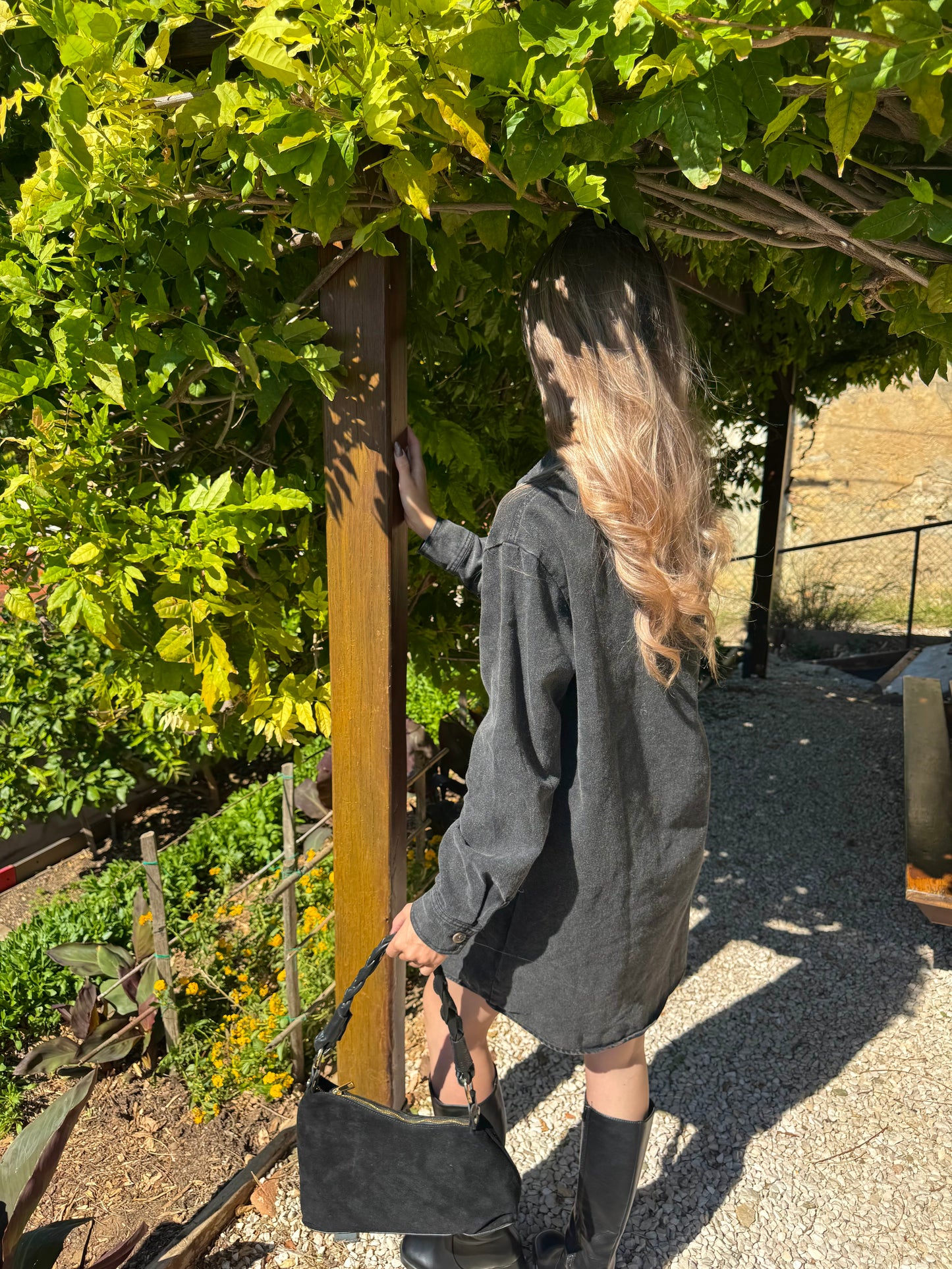 Robe « Jenna » gris anthracite