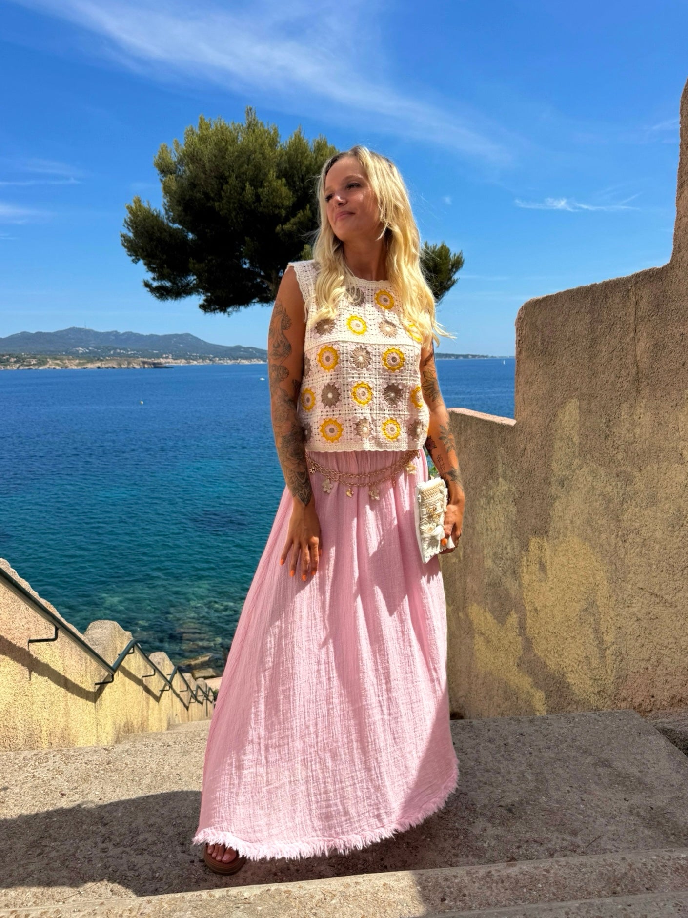 Jupe « Isa » rose