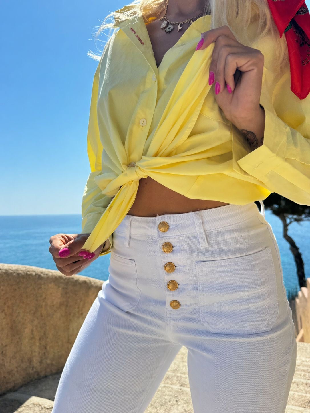 Jean « Flare » blanc