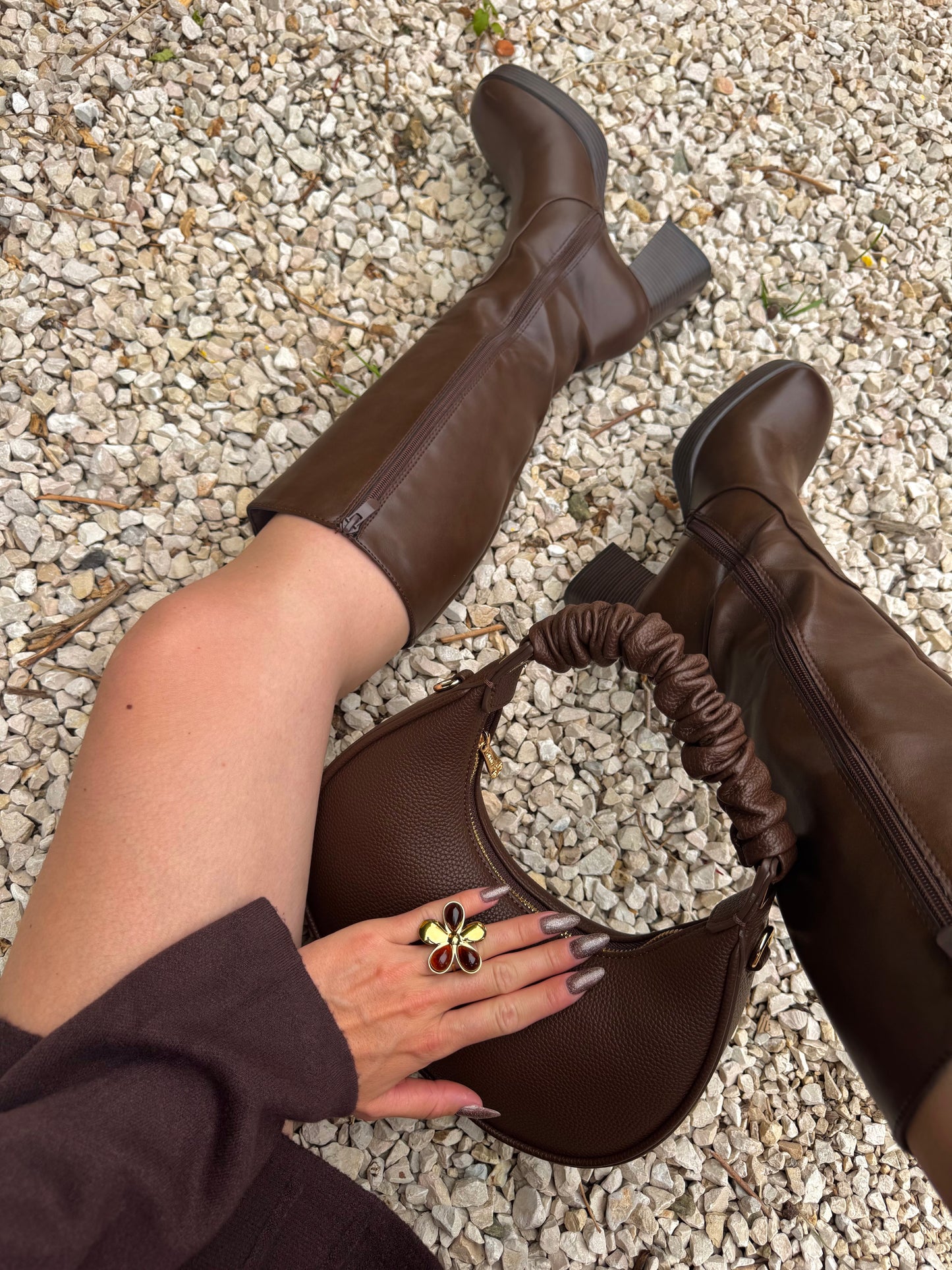 Bottes « Sophia » chocolat