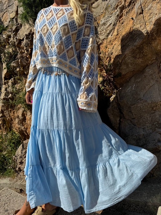 Jupe « Boho » bleu