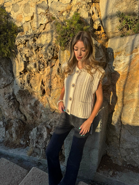 Pull « Sunshine » écru