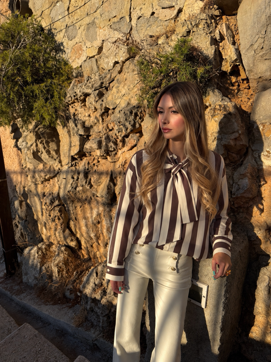 Chemise « Giulia » chocolat