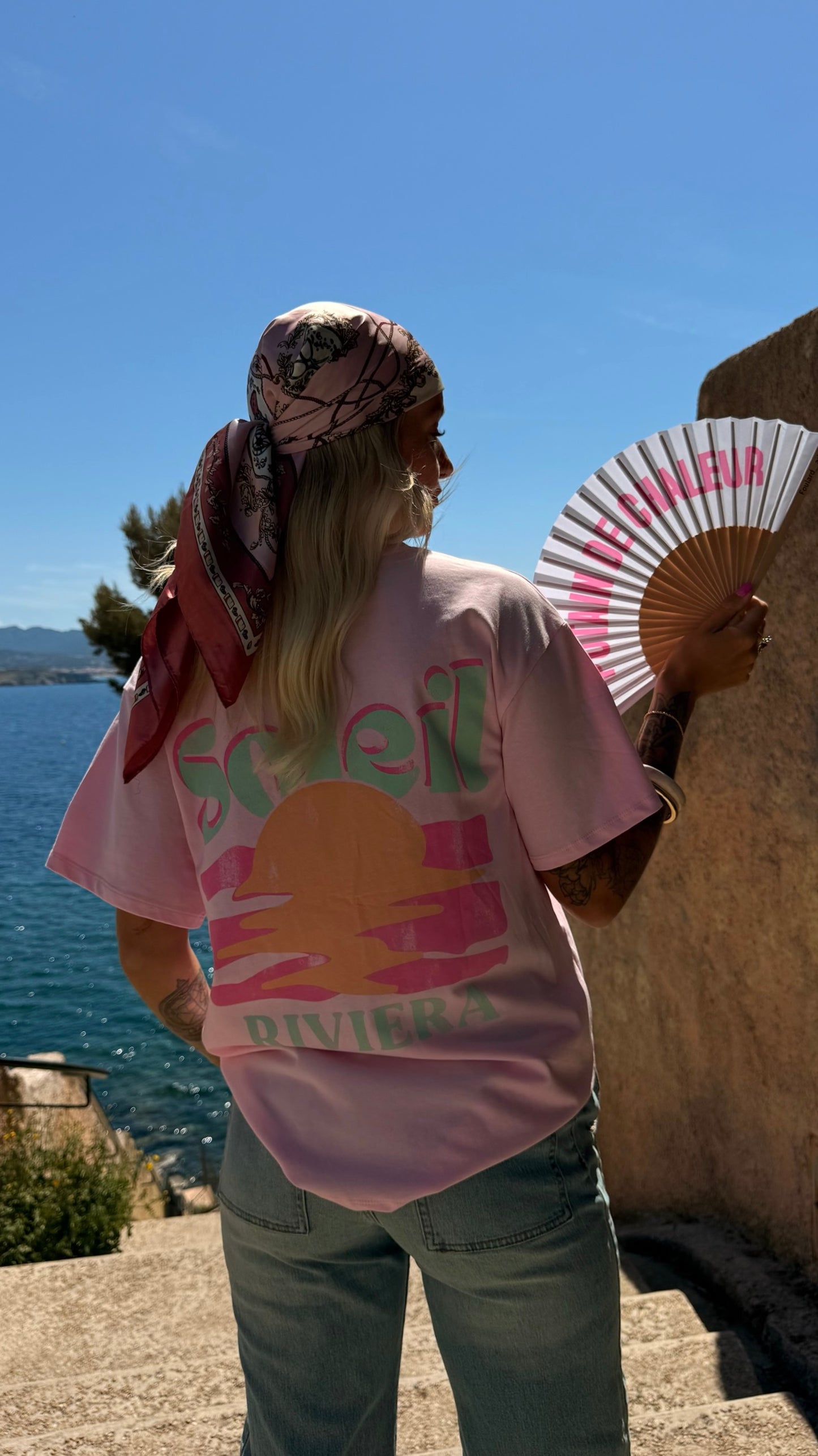 T-shirt « Riviera » rose