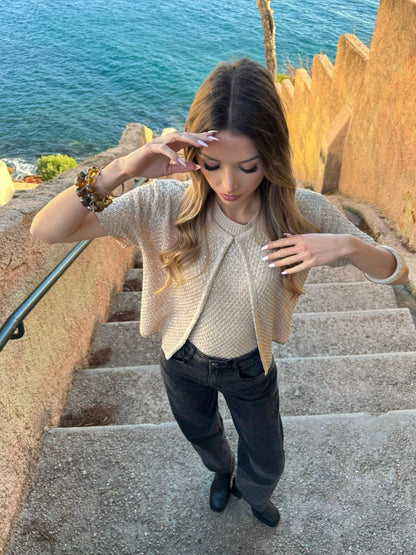 Ensemble « Shiny » doré