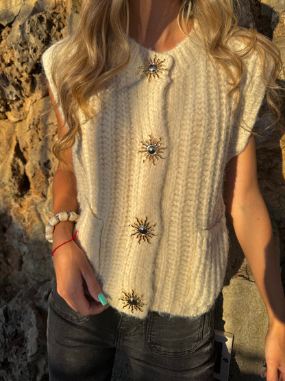 Pull « Sunshine » écru