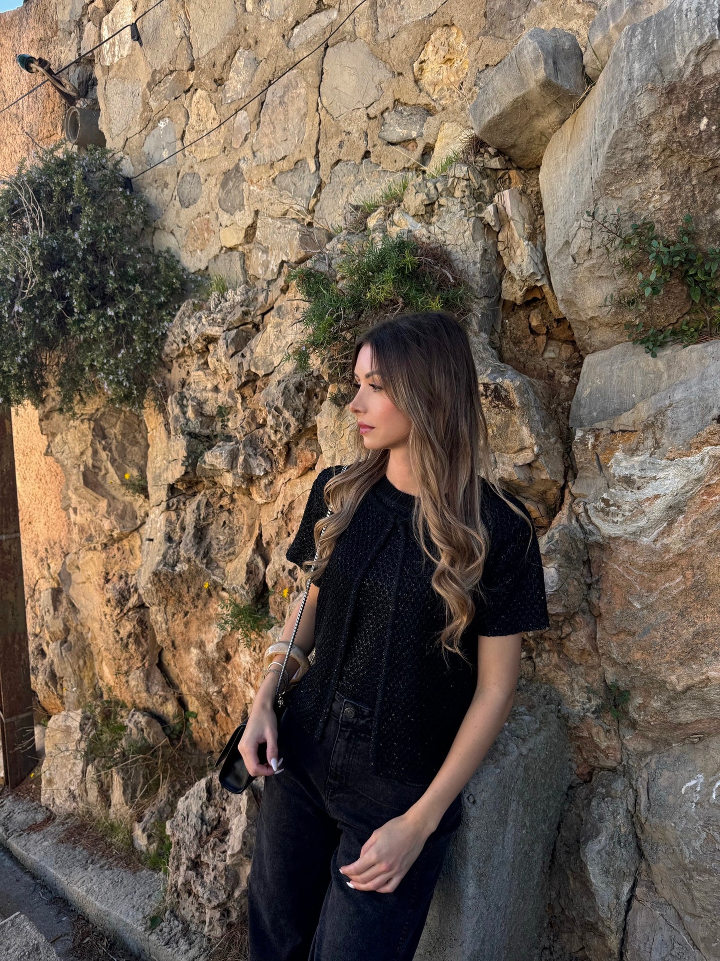 Ensemble « Shiny » noir