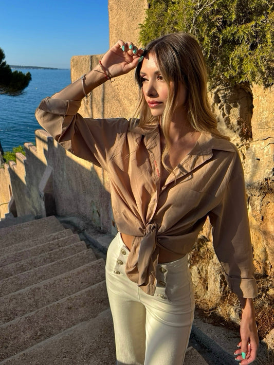 Chemise « Amour » camel