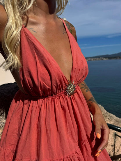 Robe « Sunset » framboise courte