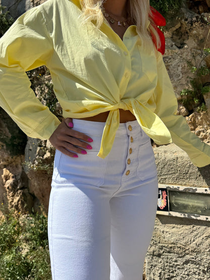 Jean « Flare » blanc