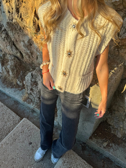 Pull « Sunshine » écru