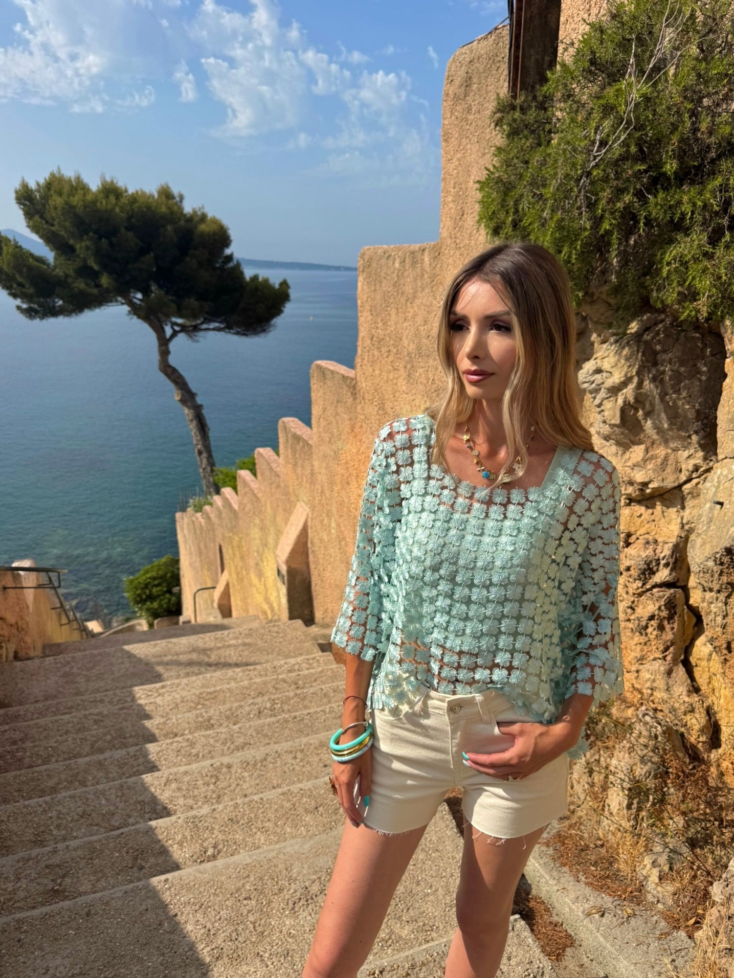 Top « Flora » vert