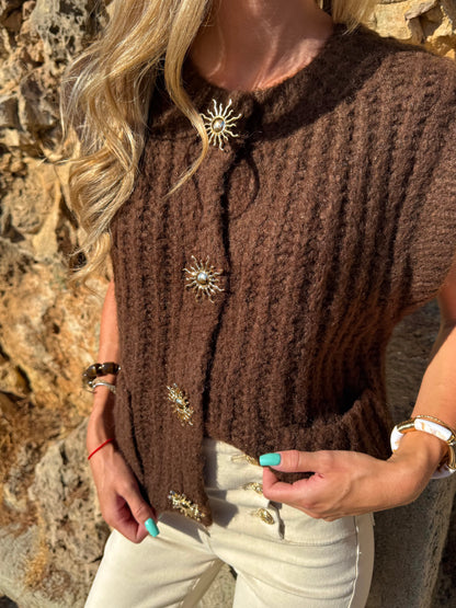 Pull « Sunshine » chocolat