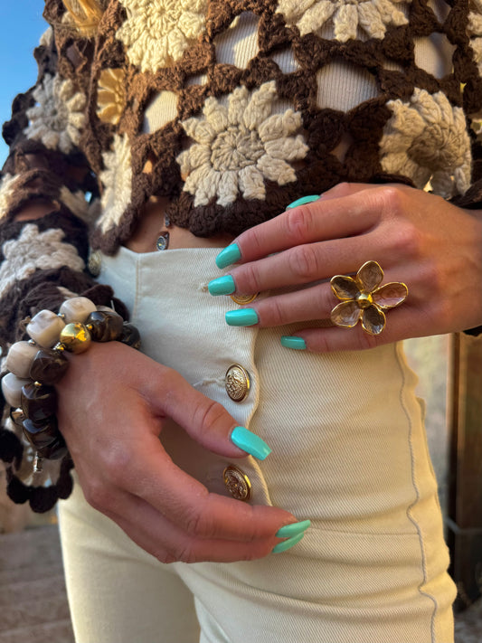 Bague « Lila » marron