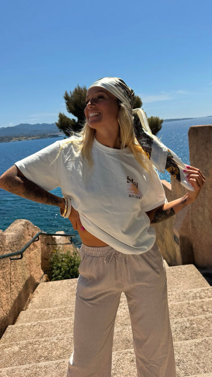 T-shirt « Riviera » blanc