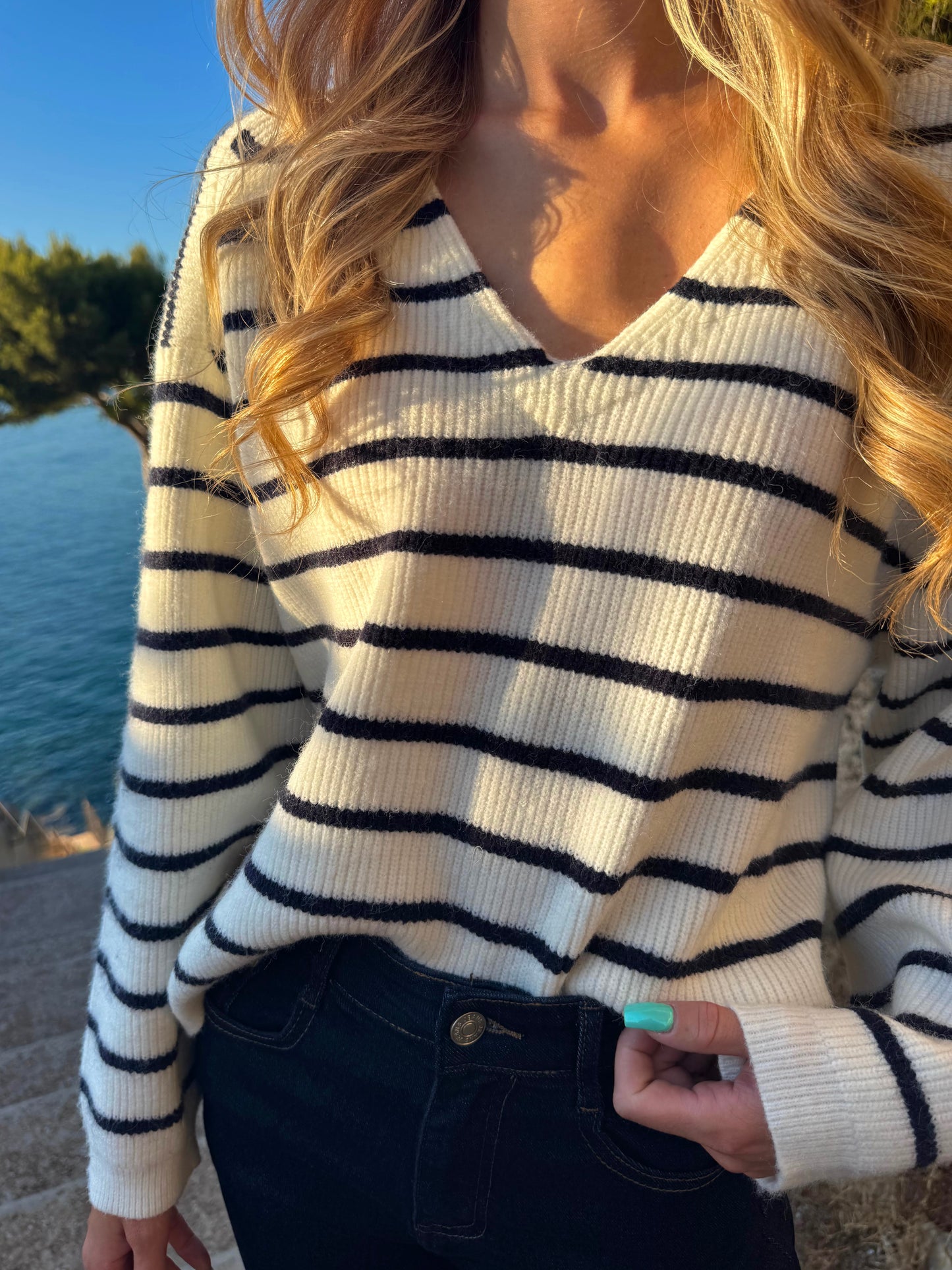 Pull « Marin » blanc