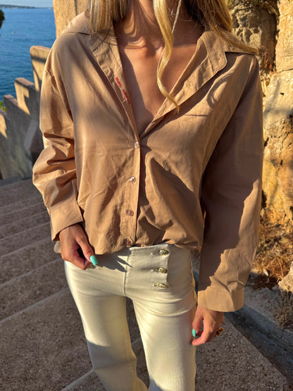 Chemise « Amour » camel