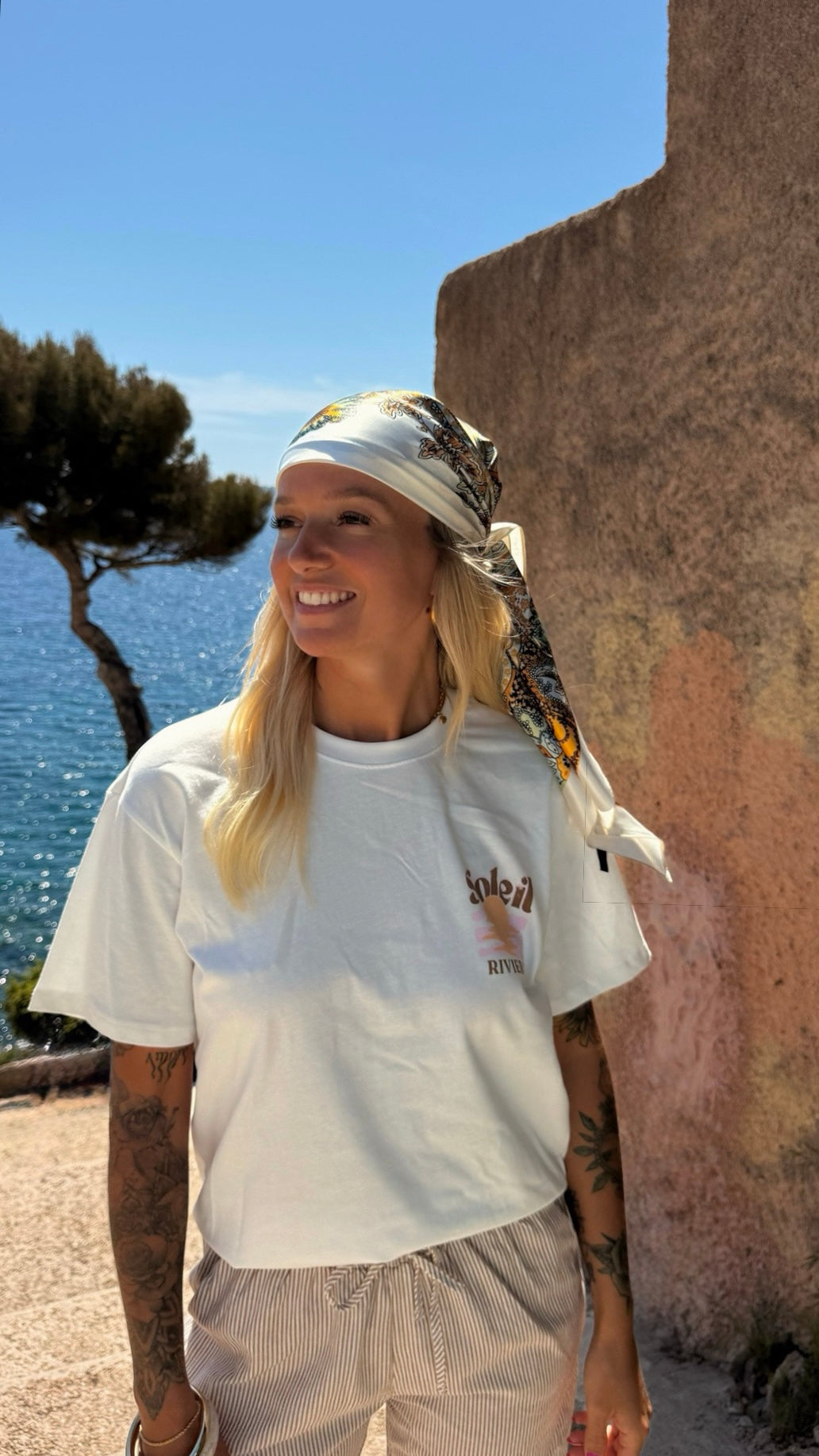T-shirt « Riviera » blanc