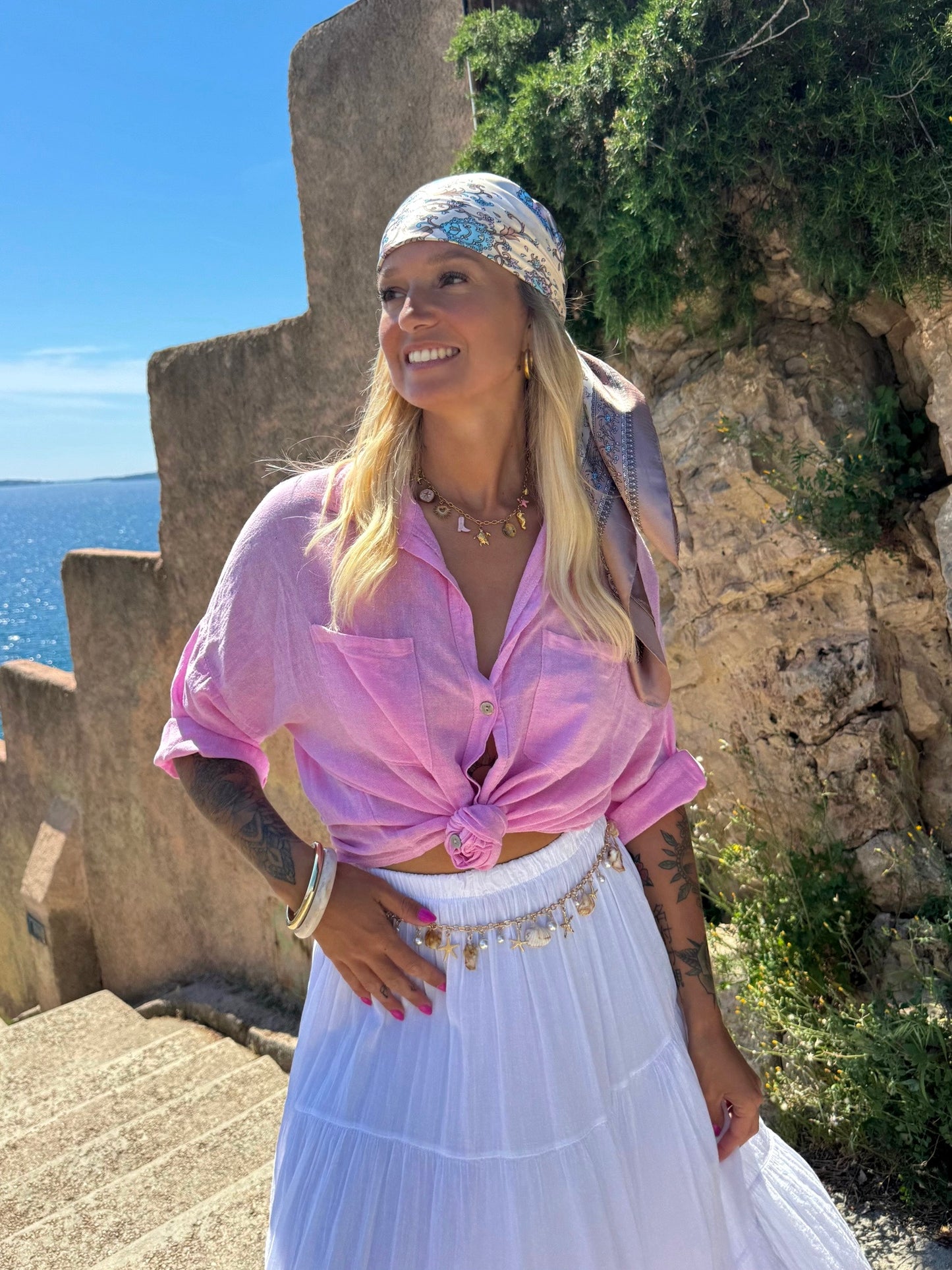 Chemise « Elynn » rose