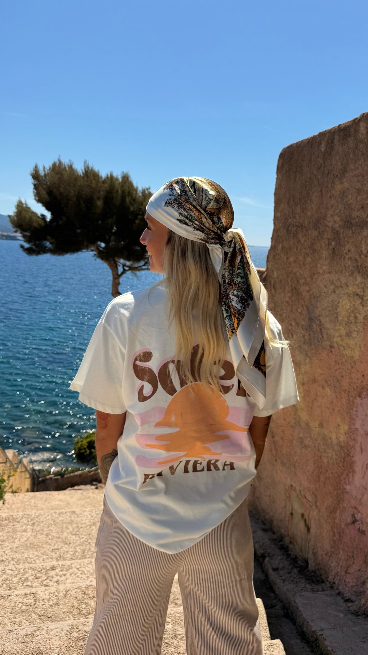 T-shirt « Riviera » blanc