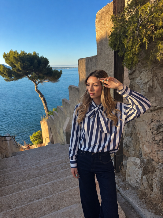 Chemise « Giulia » bleu marine